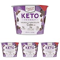 Keto Friendly Cake Cups Double Chocolate Cake Mix, 2.1 oz (Pack of 4)