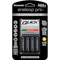 Panasonic K-KJ55K3A4BA Advanced 4 Hour Quick Battery Charger with 4AAA eneloop pro High Capacity Rechargeable Batteries