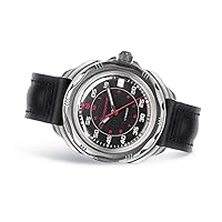 Vostok | Komandirskie 216172 Commander Russian Military Mechanical Wrist Watch | WR 20 m | Fashion | Business | Casual Men’s Watches | Leather Band B