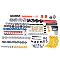 Technical Parts Cars Gears Axles Axle Pin Connectors Sets Parts, DIY Gears Assortment Pack, 212 pcs