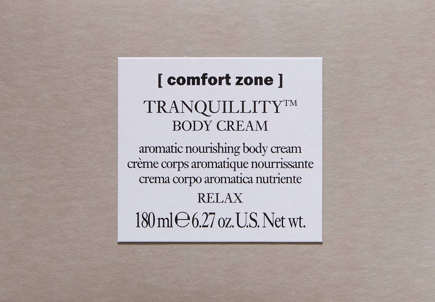 [ comfort zone ] Tranquillity Aromatic, Nourishing Body Cream, Warm And Woody With Light Notes of Vanilla and Citrus, 6.27 Oz.
