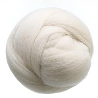 Yarn Felting Wool Fiber 100g Cream White Needle Felting Wool Tops Roving Spinning Weaving for DIY Hand Craft Gifts