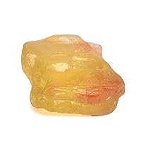 REAL-GEMS Healing Crystal Natural Topaz 165.50 Untreated Lemon Topaz for Home Decoration Stone Specimen
