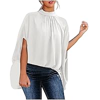 Womens Casual Tops, Women Fashion Summer 2022 Sleeve Round Neck Solid Top Blouses