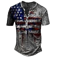 Men Shirts,Casual Plus Size Short Sleeve Graphic and Embroidered Fashion T-Shirt Short Sleeve Printed Tee Top 2024