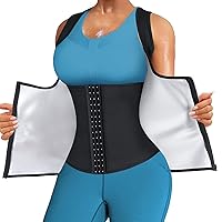 Sauna Suit for Women Sweat Waist Trainer Zipper Vest Cincher Body Shaper Corset Slimming Workout Tank Tops