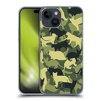 Head Case Designs Cats Animal Camo Patterns Hard Back Case Compatible with Apple iPhone 15