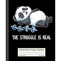 The Struggle Is Real Weightlifting Fitness Gym Composition Book
