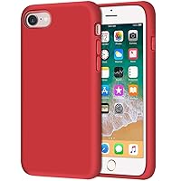Anuck iPhone SE Case 2022/2020, iPhone 8 Case, iPhone 7 Case, Non-Slip Liquid Silicone Gel Rubber Bumper Phone Case Soft Microfiber Lining Hard Shockproof Protective Cases Cover 4.7