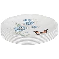 Lenox 817046 Butterfly Meadow 6-Piece Tidbit Plate Set, White, 3.05 LB
