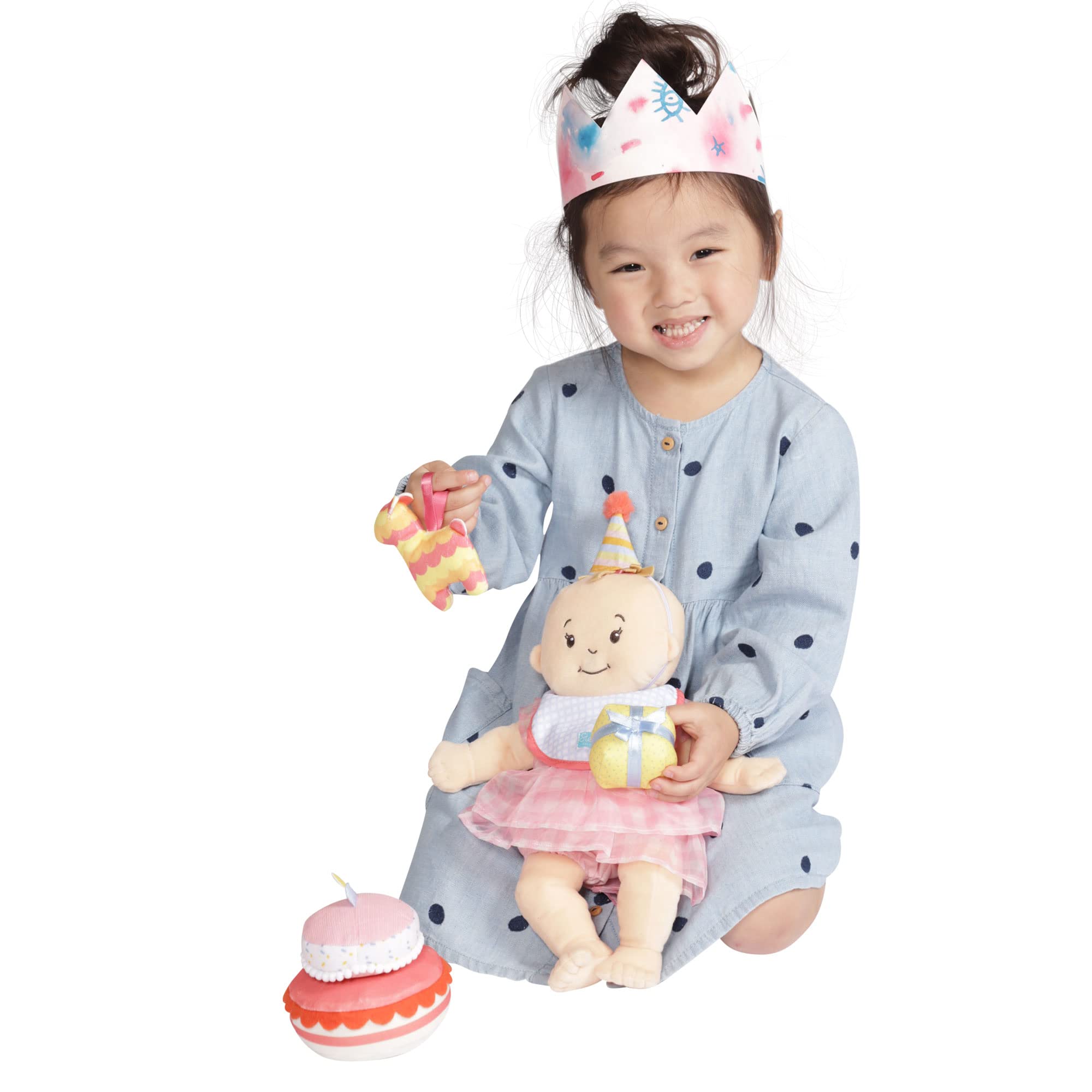 Manhattan Toy Stella Collection Birthday Party 6 Piece Baby Doll Birthday Party Playset for 12