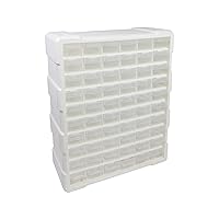 Everything Mary 60 Drawer Organizer, White - Multi-Purpose Plastic Cabinet - Small Parts Storage Containers for Craft