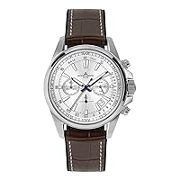 JACQUES LEMANS Sports watch, mid-31329, Silver, brown, Strap.