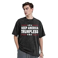 Gsineid Keep America Trumpless Mans Short Sleeve T-Shirts Cotton Short-Sleeved