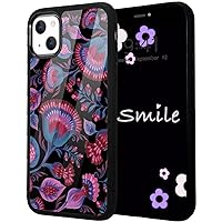 Idocolors Cockscomb Flower Phone Case Compatible with iPhone 14,Elegant Floral Pattern Durable Protective Case Shockproof Dustproof Soft TPU Bumper Scratch Resistant Cover for iPhone 14