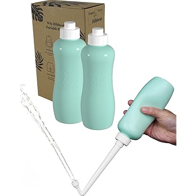 Hibbent Portable Bidet Sprayer and Travel Bidet with Hand Held Bidet Bottle  for Personal Cleansing Use Extended Nozzle - Personal Hygiene Care Toilet