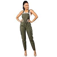 Twiin Sisters Women's Stretchy Ripped Classic Casual Slim Fit Denim Jumpsuit Bib Overalls for Women
