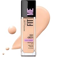 Fit Me Dewy + Smooth Liquid Foundation Makeup, Ivory, 1 Count (Packaging May Vary)