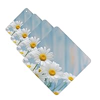 Car Air Fresheners 4 Pcs Hanging Scented Cards Elegant Spring Daisy Flowers Car Aromatherapy Tablets Funny Fragrance Hanging Slice Rearview Mirror Pendant for Car Interior Decor Bedroom Bathroom