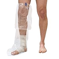 TIDI AquaGuard Boot – Shower Protection Boot with Water-Seal Band – Leg Cast Cover – 3 Boots and 1 Water-Seal Band per Package – Home Medical Supplies (50017-RPK)