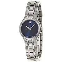Movado Women's Collection Swiss Movement Stainless-Steel Blue Dial Watch 0606370