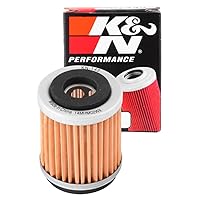 K&N Motorcycle Oil Filter: High Performance, Premium, Designed to be used with Synthetic or Conventional Oils: Fits Select Yamaha Vehicles, KN-143