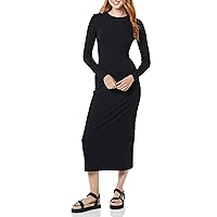 Amazon Essentials Women's Wide Rib Open Back Long Sleeve Dress (Previously Daily Ritual)