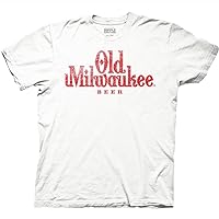 Ripple Junction Old Milwaukee Red Logo & Seal Brewery Adult T-Shirt Officially Licensed