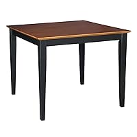 International Concepts Solid Wood Dining Table in Black/Cherry, 36