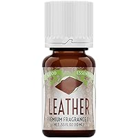 Good Essential – Professional Leather Fragrance Oil for Diffuser, Candle Warmer, Wax Melts – 0.33 Fluid Ounces