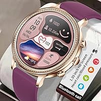 Classic Smartwatches for Women Bluetooth Call Health Monitor Sports Smartwatch Women Watch Women Gift (Black)