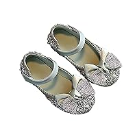 Toddler Sandals Leather And Autumn Casual Colored Diamond Bow Knot Small And Medium Sized Flip Flops for Girls