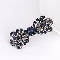 Crystal Bowknot Spring Hairpin Boutique Rhinestone Horizontal Clip Hair Ornament Elegant Mother Fashion Hair Ornament 1Pcs (Color : MHM-01-19-02)