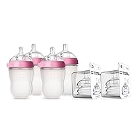 Comotomo Growing Baby Bottle Set Pink