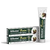 Herbodent® Premium Toothpaste - 21 Herbs for Strong Teeth & Healthy Gums - Neem, Clove, Cinnamon, Cardamom with Natural Mouthwash - No Paraben, No Fluoride, No Saccharin, No Triclosan (2, 5.82 Ounce)