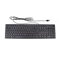 Genuine Original DELL USB Keyboard KB216 BLACK , Nice and Slim , QWERTY -- NORDIC Layout , for DANISH - SWEDISH - FINNISH - NORWEGIAN Languages, Dell P/N : NRR4C