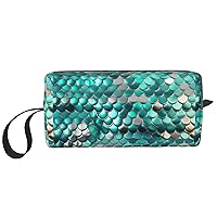 BREAUX Mermaid Scale Printed Portable Cosmetic Bag Zipper Pouch Travel Cosmetic Bag, Daily Storage Bag