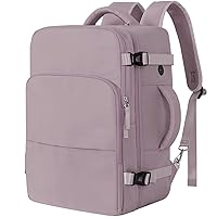 Hanples Large Travel Laptop Backpack for Men Women, Light Purple, 16 Inch Laptop Compartment