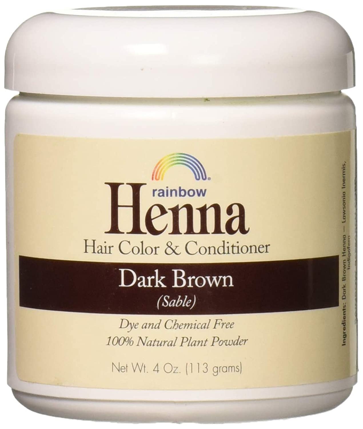 Rainbow Research Henna Hair Color and Conditioner Persian Dark Brown Sable - 4 oz