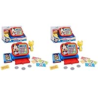 Disney Junior Mickey Mouse Funhouse Cash Register with Realistic Sounds, Pretend Play Money and Scanner, by Just Play (Pack of 2)