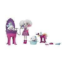 City Tails Poodle Do Beauty Salon, Playset with Doll (6-in) and Dog Figures with Color-Change Fun, Great Toy for Kids Ages 4Y+
