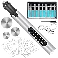 HARDELL 24W Engraver Tool for Metal, Engraving Pen with Stencil, Wood Engraver  Pen with 3 Tungsten Carbide Steel Bits, Handheld Etching Tool for DIY,  Glass,Leather, PVC, 7200 Strokes/Min