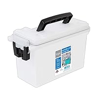 Logix 12535 Stackable Craft Storage Box with Handle, Locking Art Supply , Plastic Containers with Lids, Craft Organizer , Frost