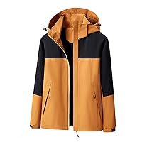 Men's Packable Rain Jacket Outdoor Windproof Hooded Lightweight Classic Cycling Raincoat Jacket for Hiking Travel