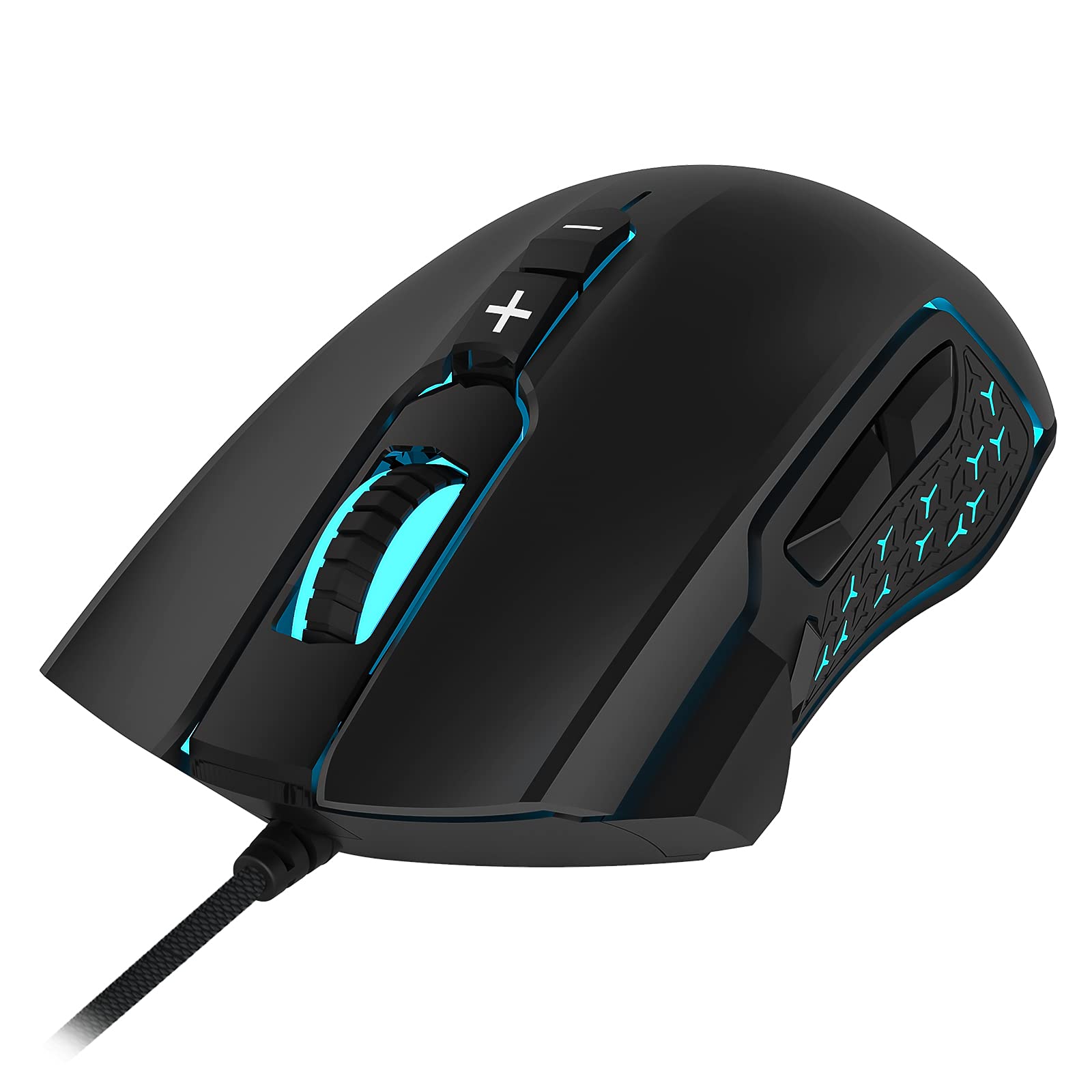 LeadsaiL Gaming Mouse Wired RGB PC Gaming Mice,Up to 7200 DPI, 8 Programmable Buttons,6 Color Backlight, Ergonomic Optical Computer Wired Mouse with Fire Button for Desktop PC Laptop Gamer & Work