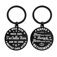 Happy Retirement Gifts for Women Men, Funny Retirement Party Supplies Decorations for Him Her, Cute Keychain
