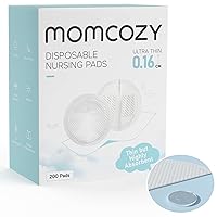 Momcozy Ultra-Thin Disposable Nursing Pads, Ultra-Absorbent and Breathable Portable Breast Pads, Make The Breasts Light and Unburdened, with Reinforced Adhesive, Individually Packaged (200 Count)