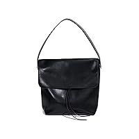 Women's Flap Crossbody Genuine Leather Saddle Satchel Bag Retro Shoulder Bag Simple Bucket Tote Bag Work Handbag Purse