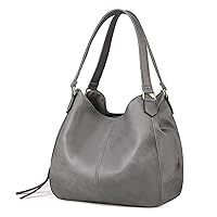 DOURR Women's Multi-pocket Shoulder Bag Fashion Vegan Leather Handbag Tote Purse