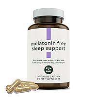Melatonin-Free Sleep Supplement | Works with Body’s Natural Sleep Cycle | Helps You Fall Asleep Faster & Stay Asleep | Promotes Relaxation for Tranquil Sleep, 30 Capsules (1 Month Supply)
